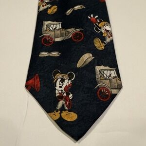 Men's Tie Disney Unlimited Mickey Mouse Classic Old Car Necktie Vintage Workwear